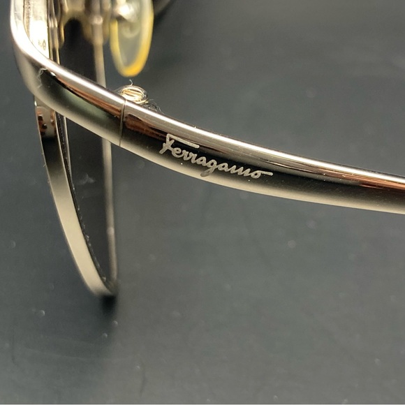 Salvatore Ferragamo Sunglasses SF148S 721 Gold White Frames Gray Lens 58 20 135 - Picture 10 of 16